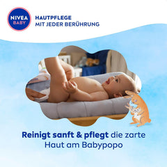 Șervețele umede NIVEA BABY Soft & Cream pentru bebeluși (4 x 57 bucăți)