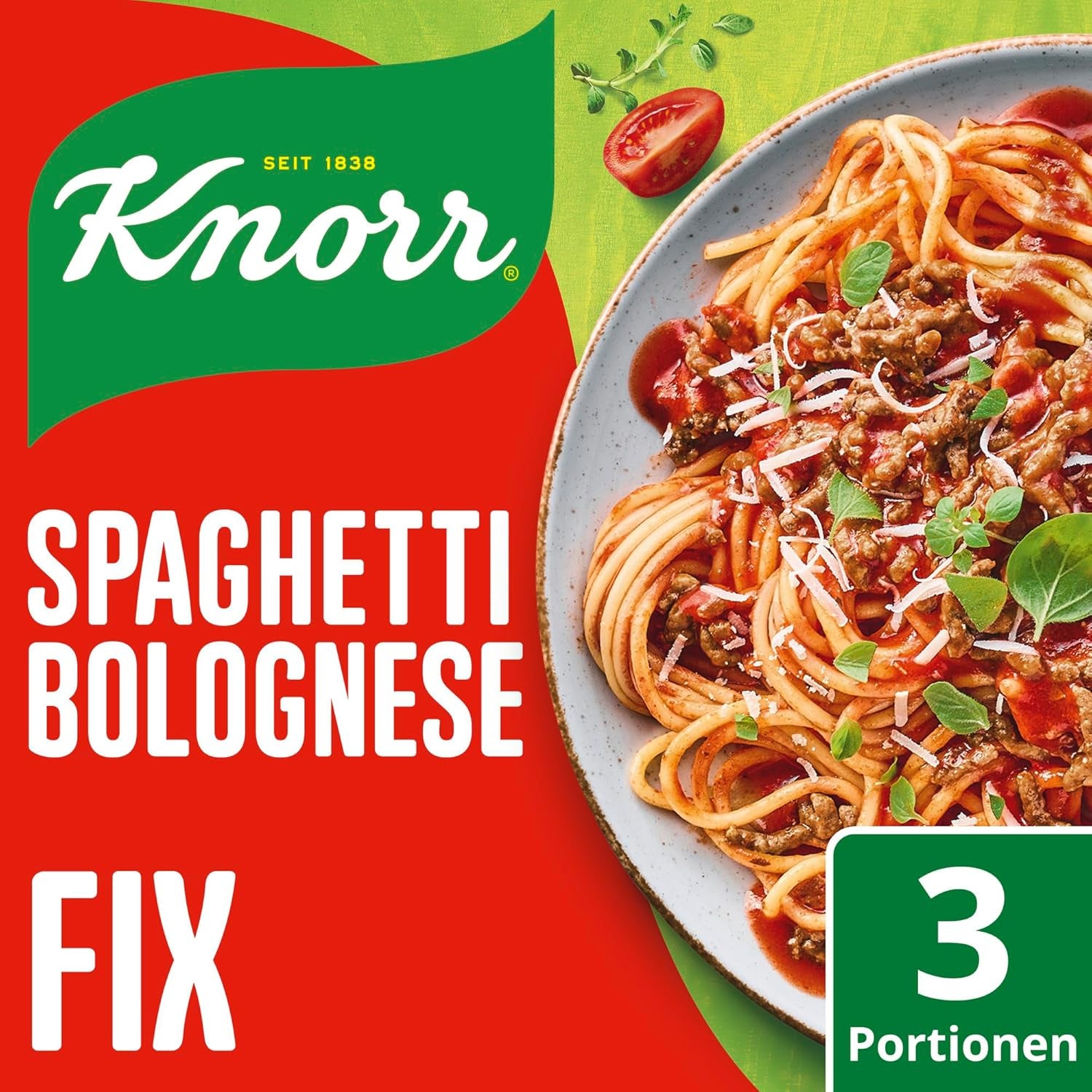 Knorr Fix Würzmischung Spaghetti Bolognese für ein leckeres Nudelgericht mit natürlichen Zutaten 40 g