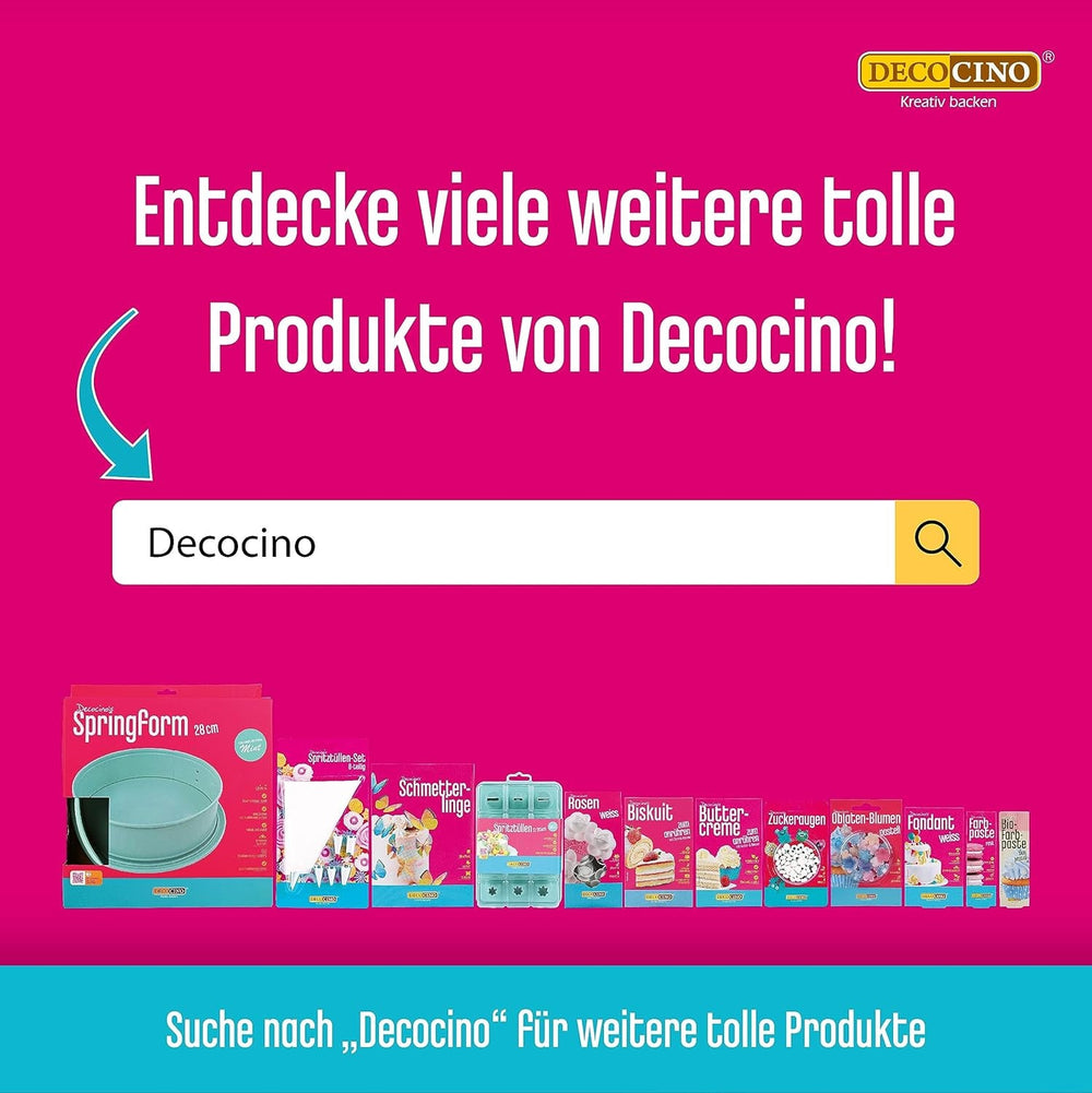 Sucitor DECOCINO – 3 bucăți, lungime aprox. 23 cm – cu strat antiaderent, potrivit ca rolă de patiserie pentru întinderea marțipanului, pastei de flori și fondantului.