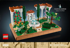 LEGO Icons Springbrunnengarten - Miniatur Bauset für Erwachsene mit Laubengängen, Zypressen, Bäumen, Weinreben, Blumen - Kreative Geschenkidee zum Geburtstag, Einweihung für Frauen, Männer - 10359