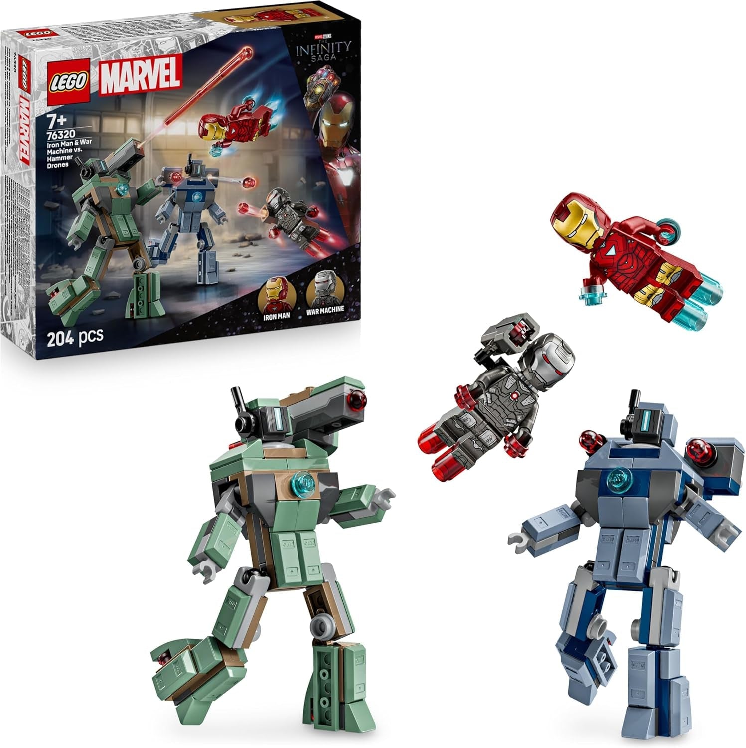 LEGO | Marvel Spider-Man Mech vs. Anti-Venom - Super Hero Figure Building Toy with 2 Minifigures for Imaginative Role Play - Gift for 6 Plus Year Old Boys and Girls 76308