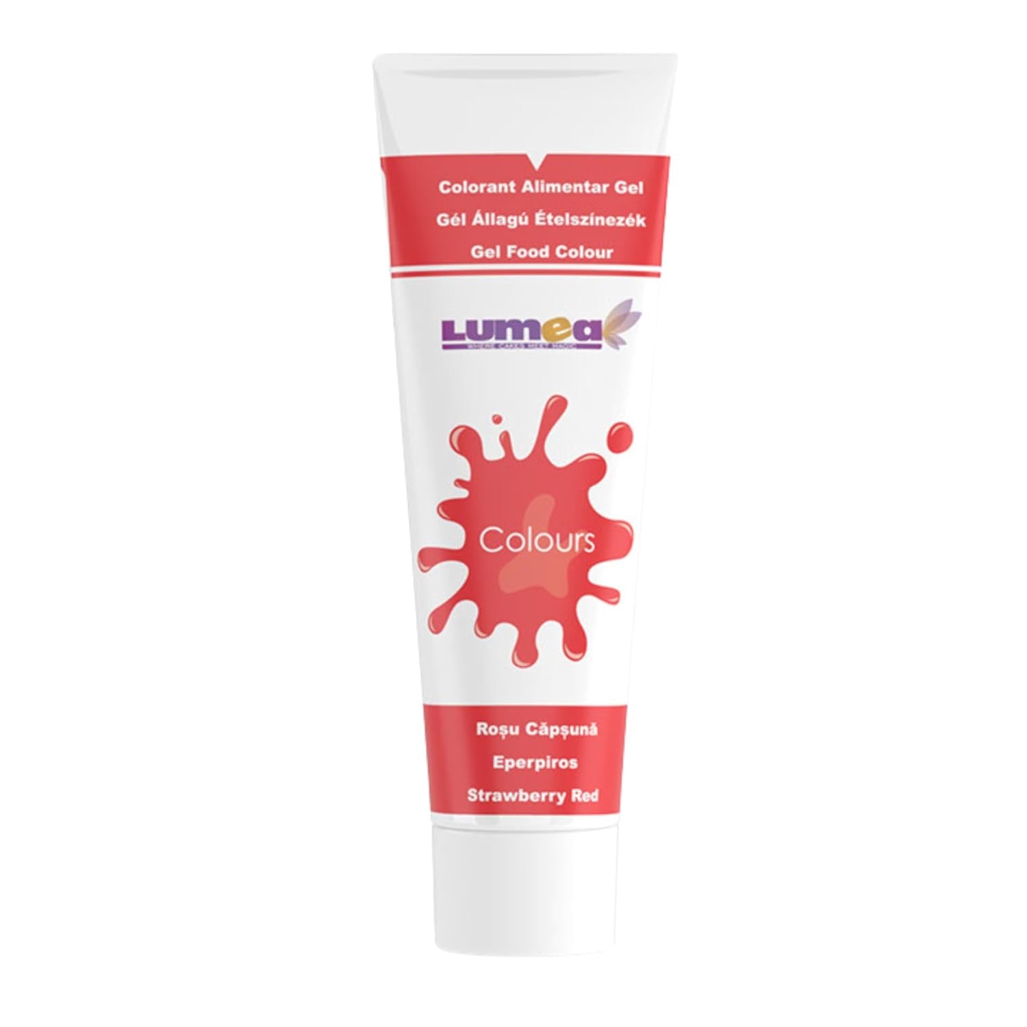 Dekozauber24 Colorant alimentar roșu, gel, 30g, vegan, fără zahăr, foarte concentrat, colorant alimentar roșu pentru fondant, cremă de unt, băuturi și multe altele