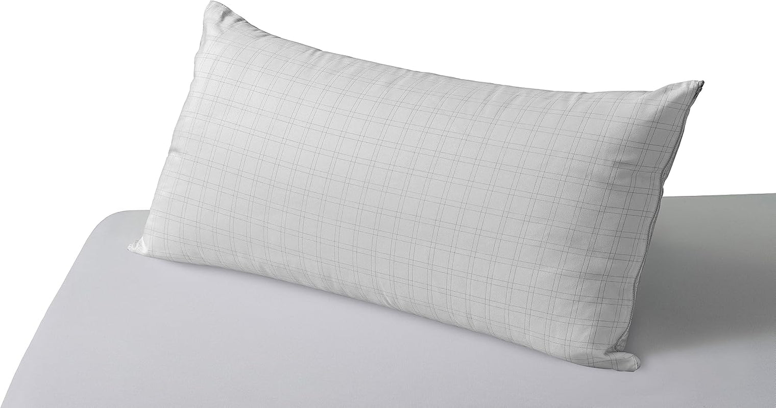 Savel, pernă anti-stres cu capac dublu, fermitate medie, 105 X 40 Cm Perne standard Naty Shop Alb 70
