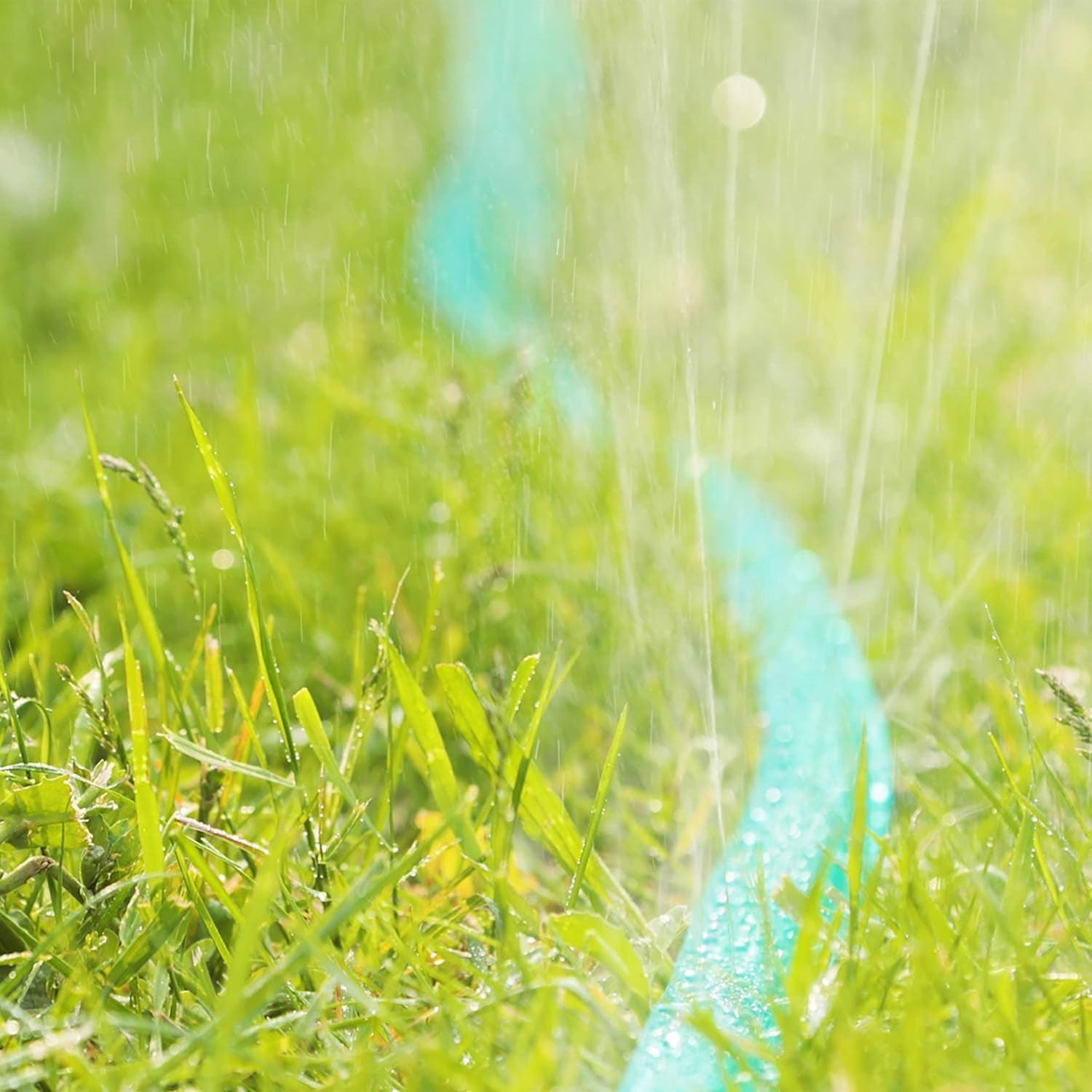 Furtun de irigații Relaxdays, lungime 5 m, udare uniformă a straturilor de grădină, plat, gata de conectare, furtun de aspersoare, verde
