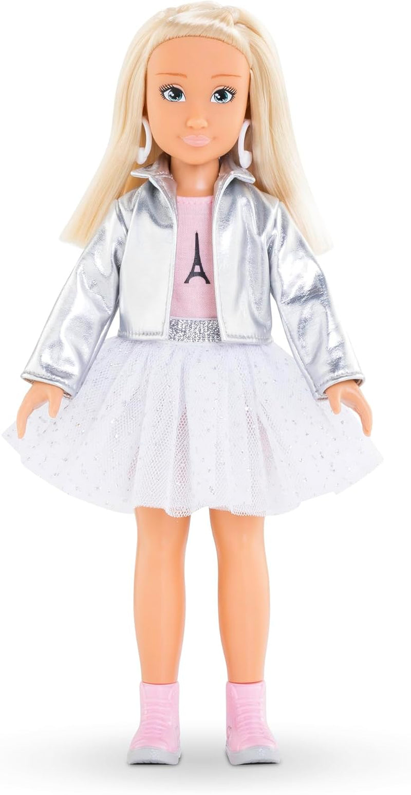 Corolle Girls Valentine Paris Fashion, Ankleidepuppe im Pariser Fashion Week Look und 4 Teile, Vanilleduft, 28cm, ab 4 Jahre