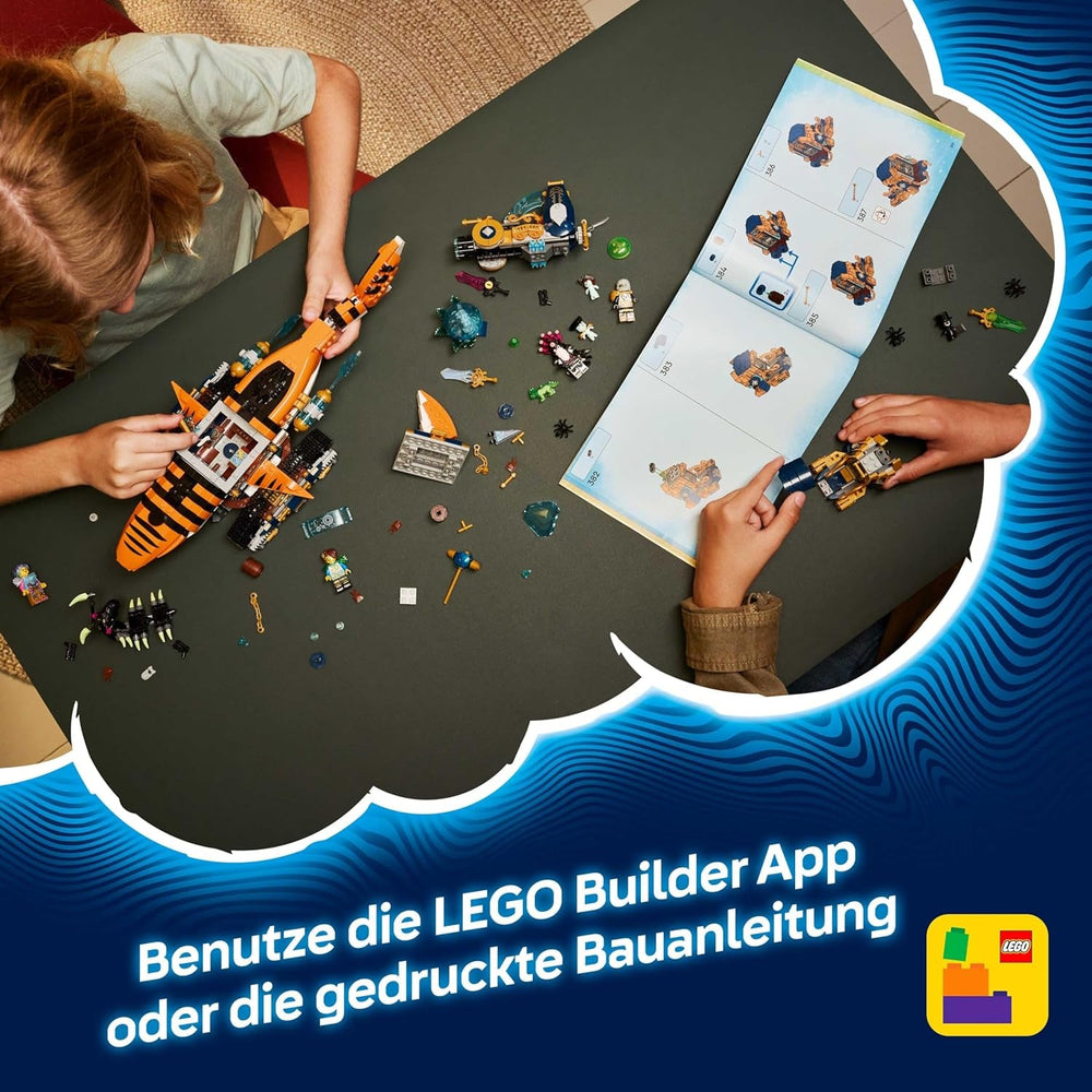 LEGO DREAMZzz 2in1 Tigerhai-Fahrzeug - Spielzeug verwandelbar in Piratenschiff mit Kanone - inkl. 5 Minifiguren und 2 sammelbaren Schatz-Kreaturen - Geschenk für Jungen ab 9 Jahren - 71515