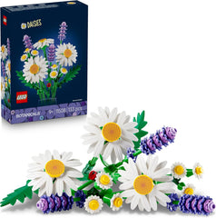 LEGO Botanicals Gänseblümchen - Strauß aus Kunstblumen mit Gänseblümchen & Lavendel - DIY Deko fürs Kinderzimmer - Geschenkidee zum Muttertag - 11508