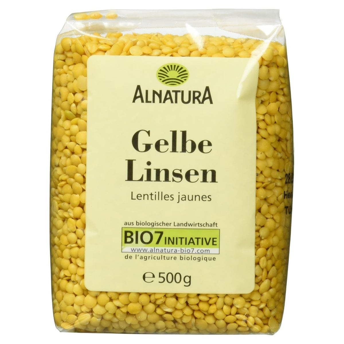 Linte galbenă organică, 500g