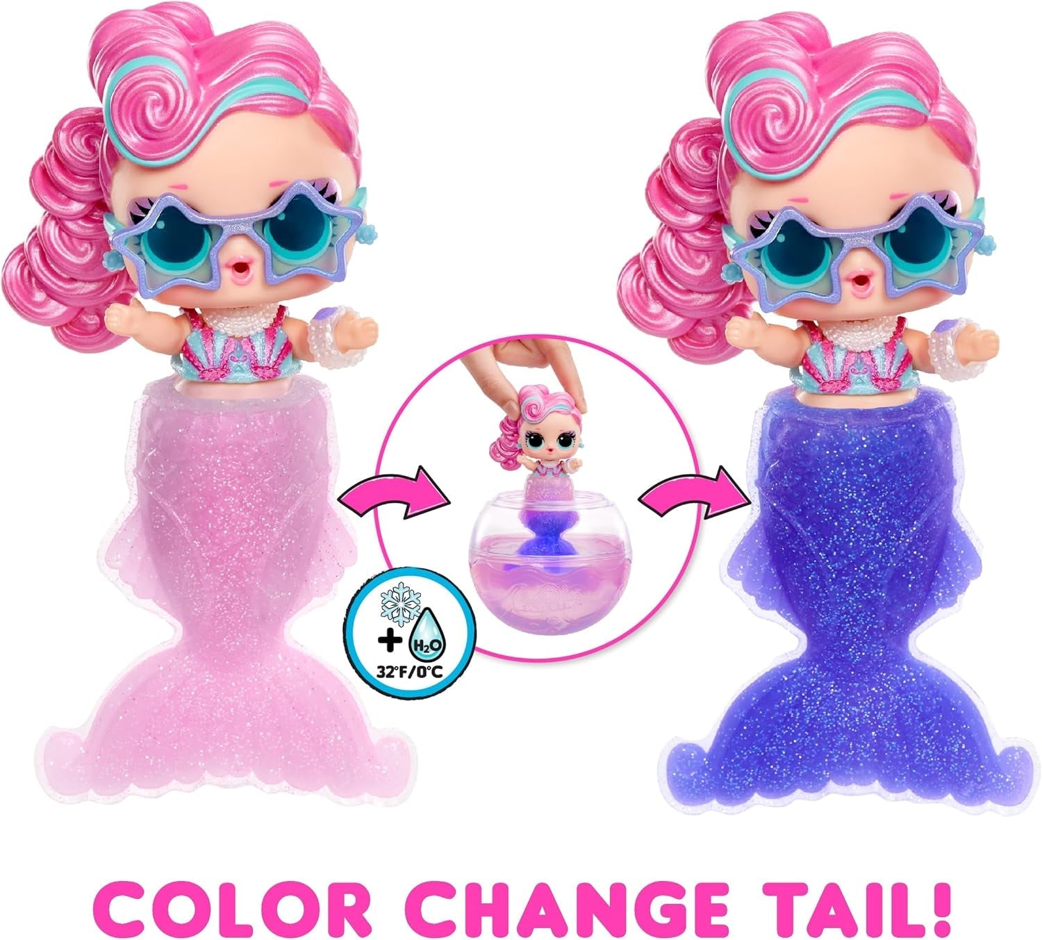 L.O.L. Surprise! Mermaids Tots - Mode-Minipuppen mit Farbwechselnden Schwänzen - Geeignet für Sammler, Mädchen und Jungen ab 4 Jahren