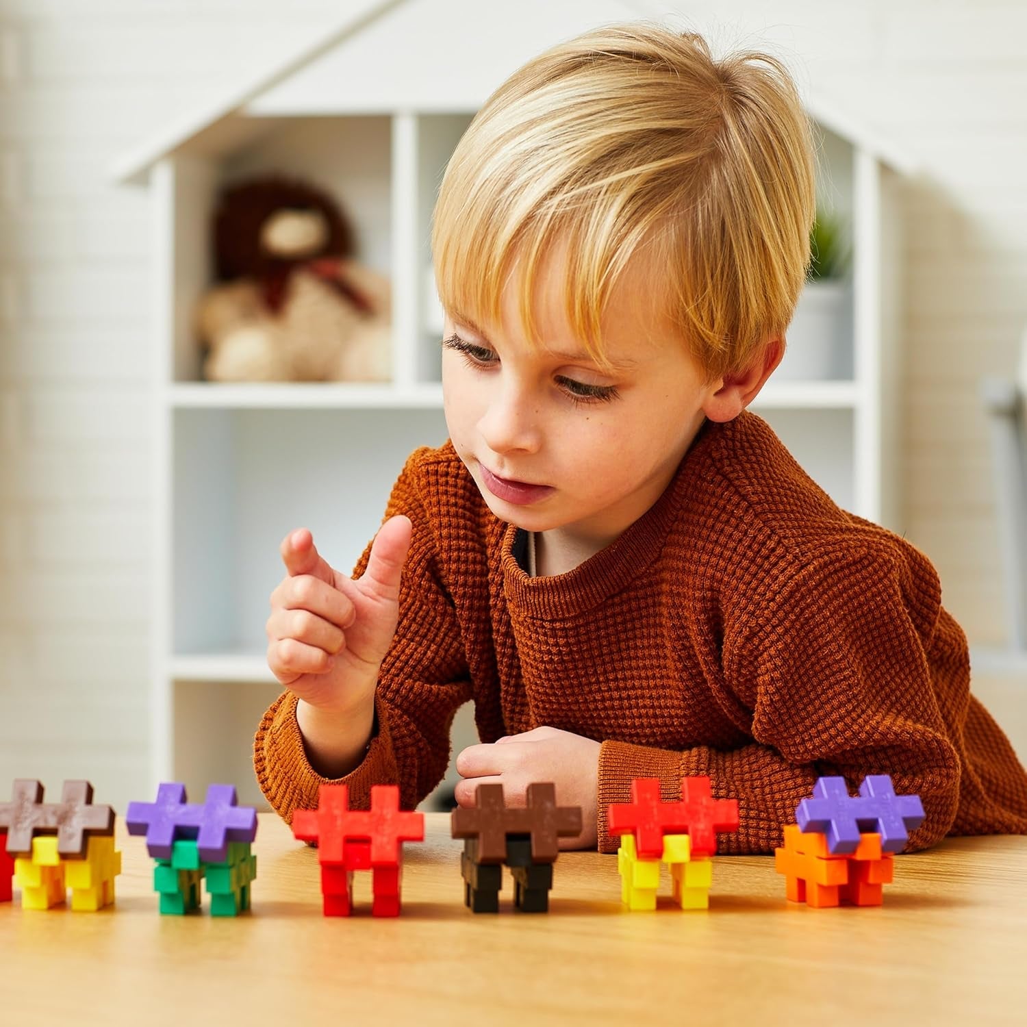Plus-Plus 9603413 Kreativ-Bausteine Big Box, Geniales Konstruktionsspielzeug, 200 Teile