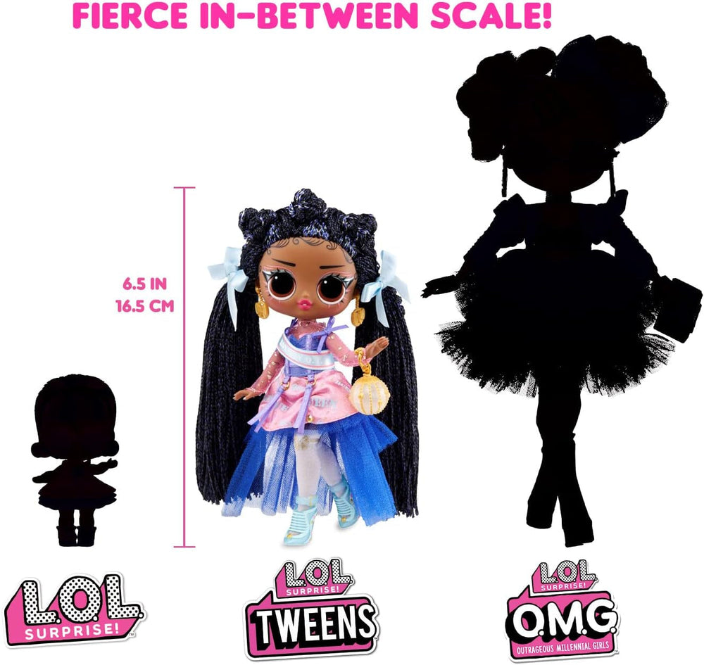 LOL Surprise! Păpușa la modă Tweens Seria 3 – Păpușa NIA Regal 15 cm cu surprize: ținute extravagante, accesorii și multe altele. Cadou excelent de colecție pentru băieți și fete cu vârsta de peste 18 ani, 584087