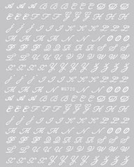 6 Blatt Nagelsticker Alte Alphabetzahlen Nagelaufkleber Selbstklebend Alte Briefe Nail Art Sticker Dekoration Nageldesign Zubehör