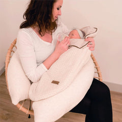 Pernă de alăptare multifuncțională, 4 în 1, Soft Nova, bej, pernă unică: 202 cm, fotoliu, 40 X 75 X 22 cm Accesorii Hrana si Alaptare Bebe Naty Shop