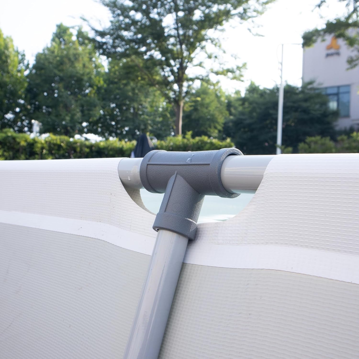 Piscină supraterană Avenli Pool 300 x 207 x 65 cm, cadru din oțel, set piscină cu pompă de filtrare, furtunuri și cartuș de filtrare, cadru gri, piscină dreptunghiulară