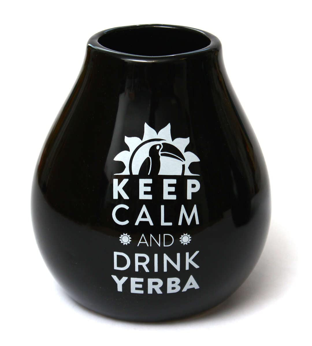 Set de ceai Yerba Mate pentru două persoane 150G | Ceai Mate cu guarana și fructe | Ceai Yerba Mate cu frunze libere | Ceașcă de ceramică Mate neagră 350 ml | Paie de oțel Bombilla Liza 19 cm