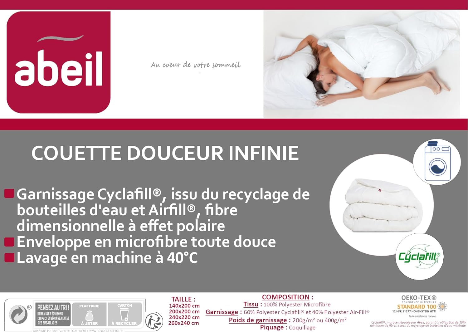15000000534 Douceur Infinie Quilt, ușor, poliester, alb, alb, 240 X 260 cm Plapumi si pilote Naty Shop
