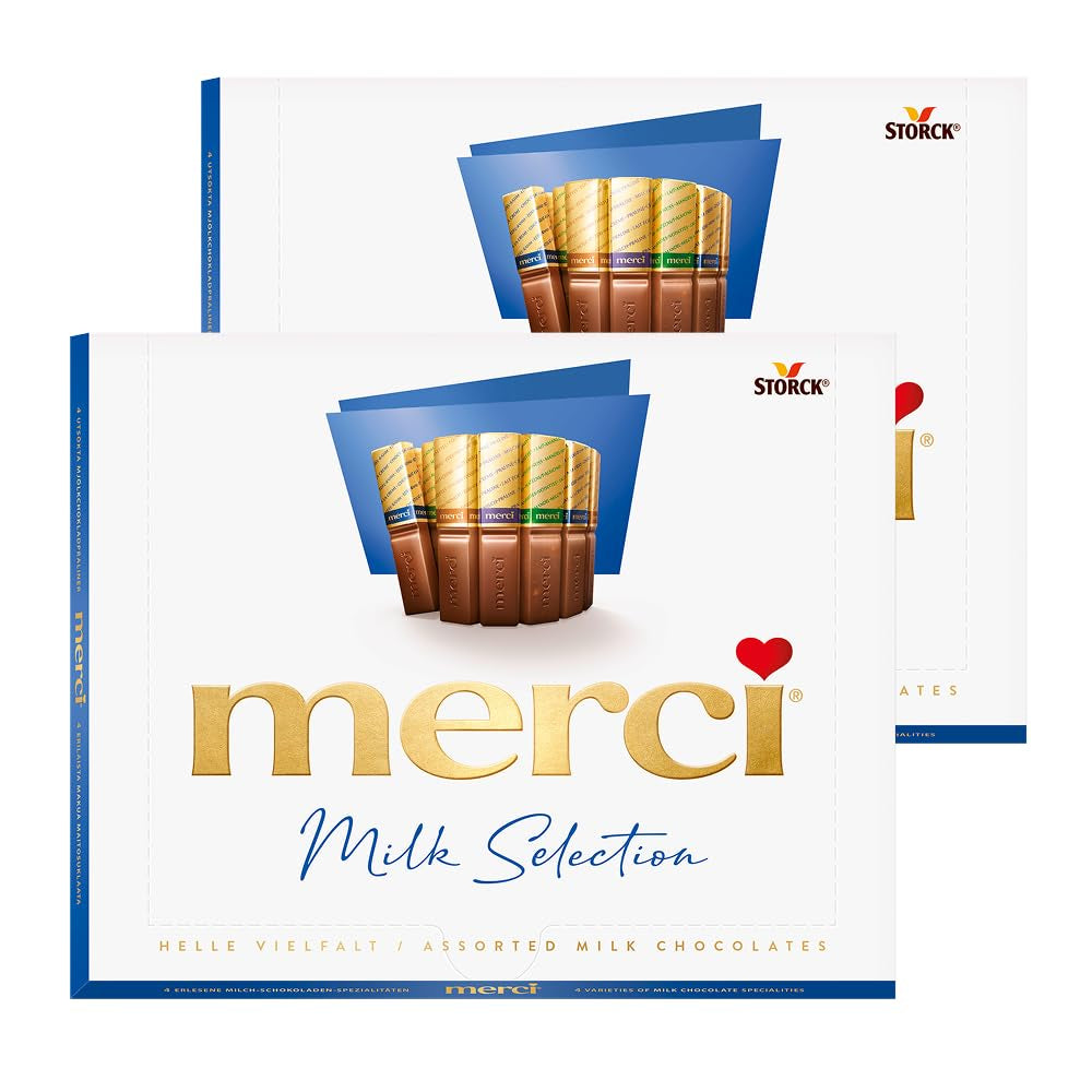 merci Finest Selection Mousse au Chocolat Variety – 1 x 210 g – Specialități Exquisite Mousse de ciocolată – Praline umplute și neumplute