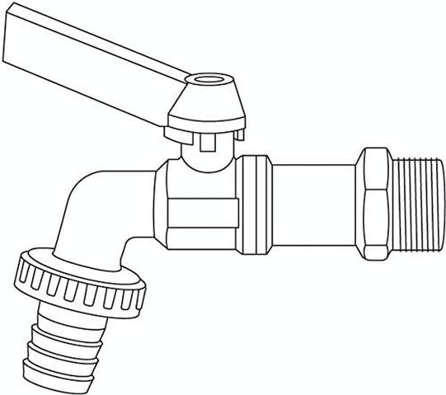 Robinet cu bilă Gardena: Robinet pentru uz interior și exterior, filet de 26,5 mm (G 3/4 inch), pentru furtunuri de 13 mm (1/2 inch) (7332-20)