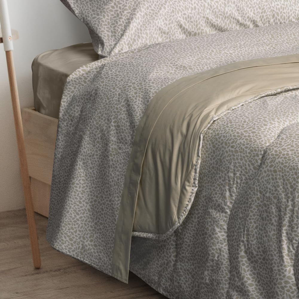 Foppapedretti Notte & Natura Petali cuvertură cu nisip, cuvertură pentru pat single, 100% bumbac, made in Italy Plapumi si pilote Naty Shop