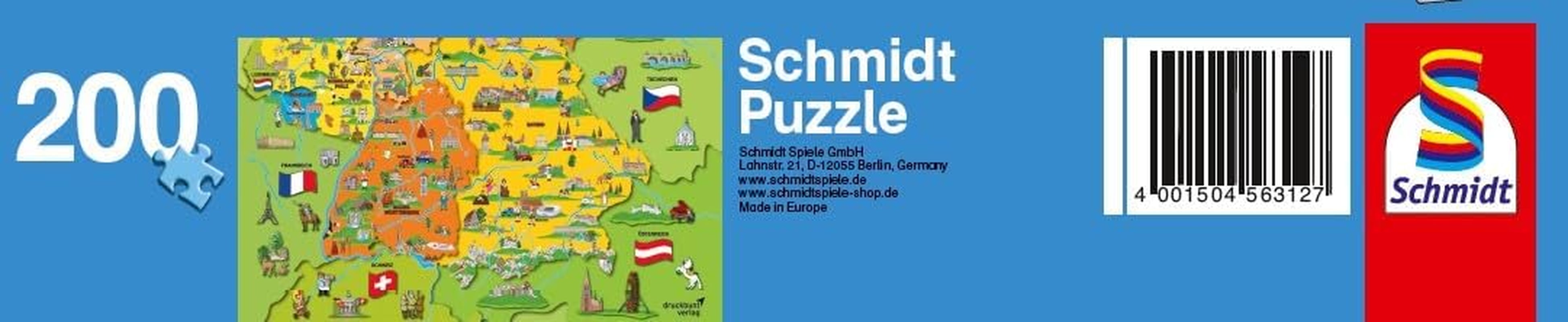 Harta Germaniei cu imagini (puzzle pentru copii) Puzzle Naty Shop