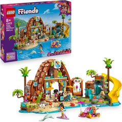 LEGO Friends Familienurlaub im Strandresort - Spielzeug mit 6 Mini-Puppen, Schildkröten- und Delfinfiguren, Eisdiele und Zubehör - Kinder Geschenk für Mädchen ab 8 Jahren - 42673