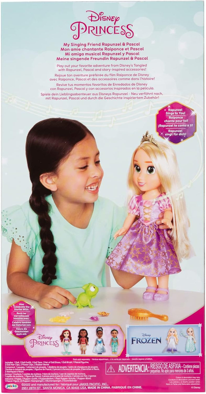 Păpușa cântătoare Disney Princess Rapunzel 35 cm, cântă „I See The Light”, include accesorii pentru mai multă distracție, perfectă pentru fetițe cu vârsta de 3 ani și peste, violet
