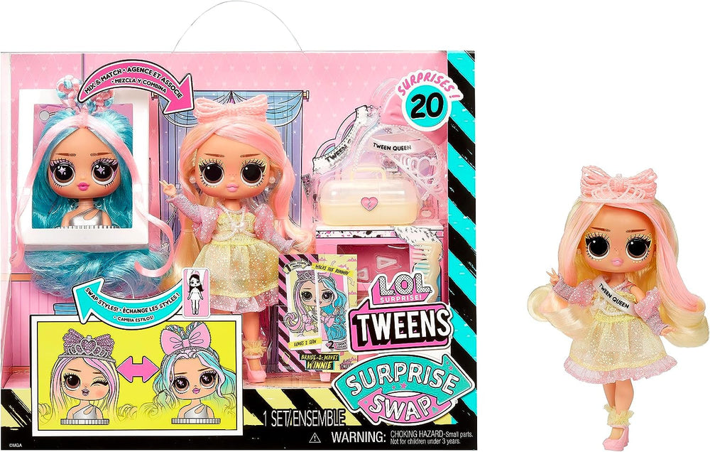 L.O.L. Surprise Tweens Surprise Swap Series - Braids-2-Waves Winnie - Modepuppe mit mehr als 20 Überraschungen inklusive Styling-Kopf und fantastischer Mode und Accessoires - für Kinder ab 4 Jahren