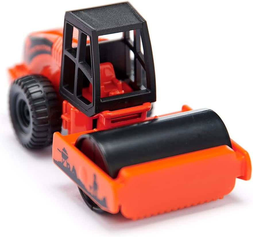 siku 6329, Geschenkset Straßenbau, Muldenkipper, Liebherr Radlader, Straßenwalze, Bewegliche Teile, Inkl. Granulat