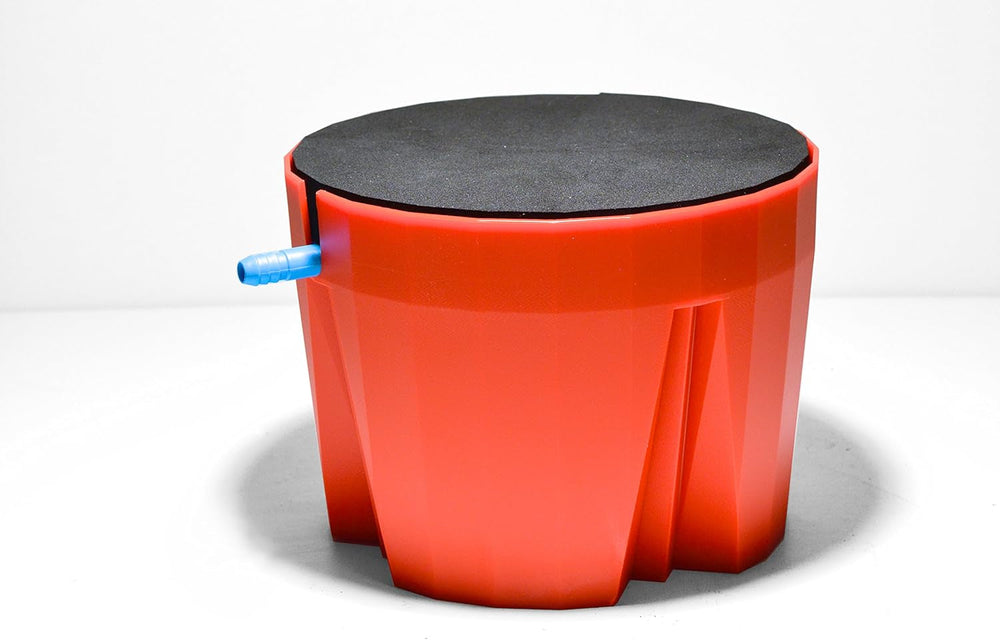 Hydro Farmer, set de ghivece cu 19 piese Ø 18 cm (roșu), sistem de creștere care include 4 ghivece, 4 inele de udare, 4 capace, set adaptor și furtun de 2 m, hidroponică, aeroponică