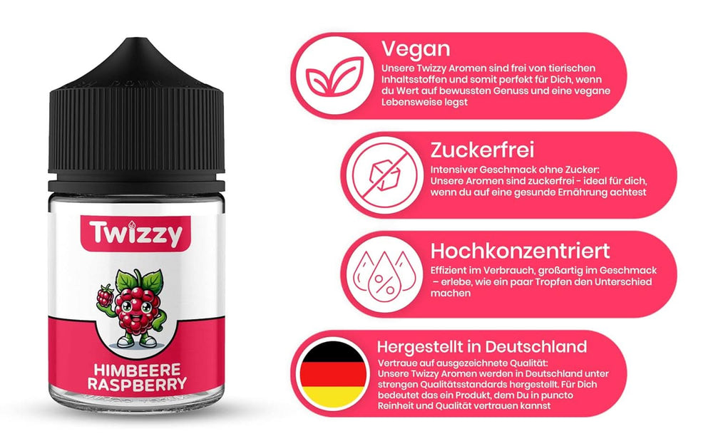 Twizzy, aromă intensă de zmeură, 60 mililitri Arome Naty Shop
