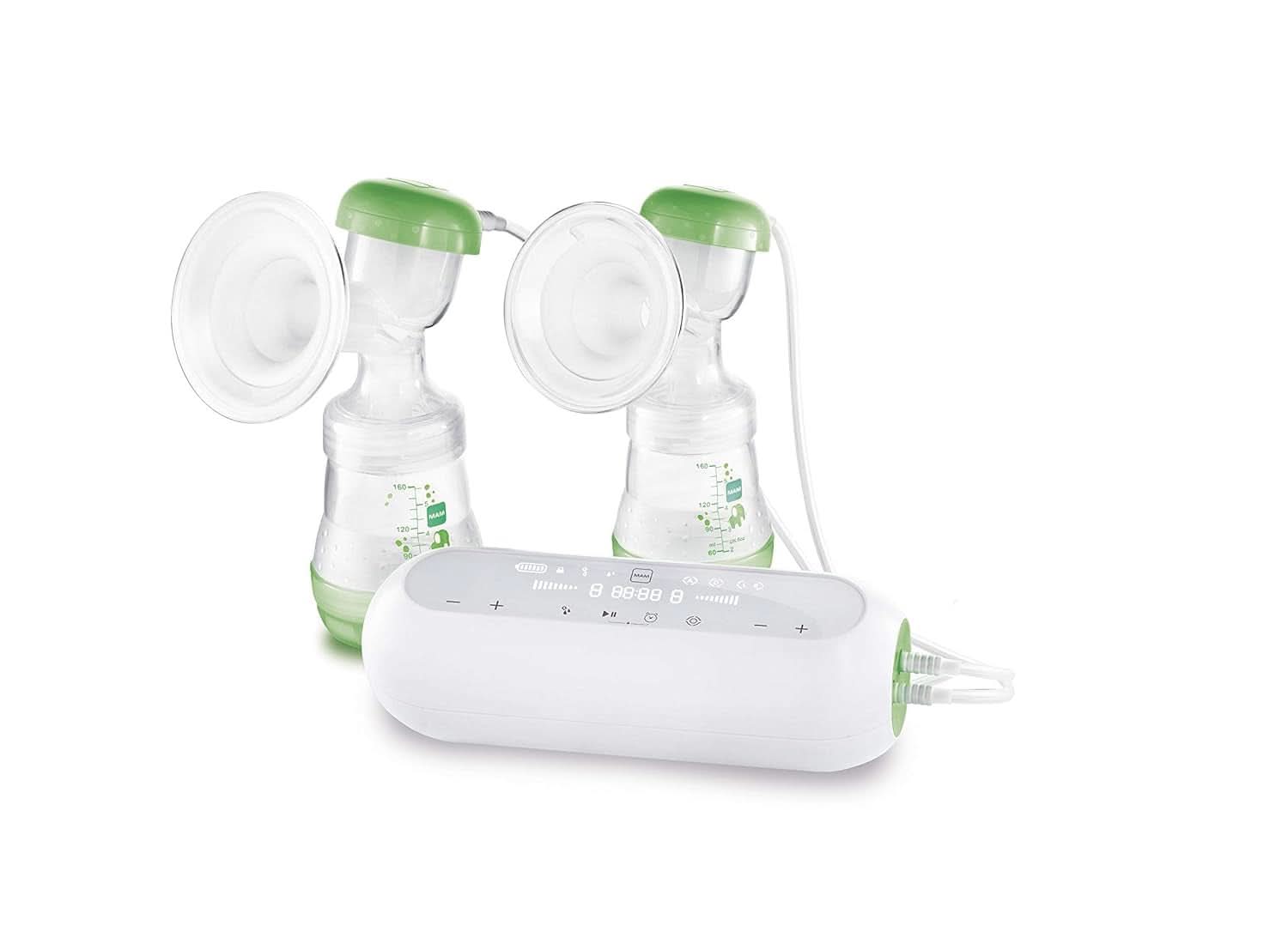Pompă de sân de mână MAM - pompă de sân confortabilă și compactă pentru lapte matern care include 1 biberon anti-colici MAM Easy Start Accesorii Hrana si Alaptare Bebe Naty Shop Pompa dubla de san 2 In 1