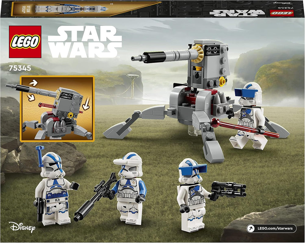 LEGO Star Wars 75345-501st Clone Troopers Battle Pack Set – Sammler Spielzeug mit Einer AV-7-Kanone und 4 Minifiguren – Geschenk für Jungs ab 6 Jahren und Fans von The Clone Wars