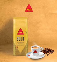 Lot boabe de cafea Delta, ambalaj Gold, 500 g
