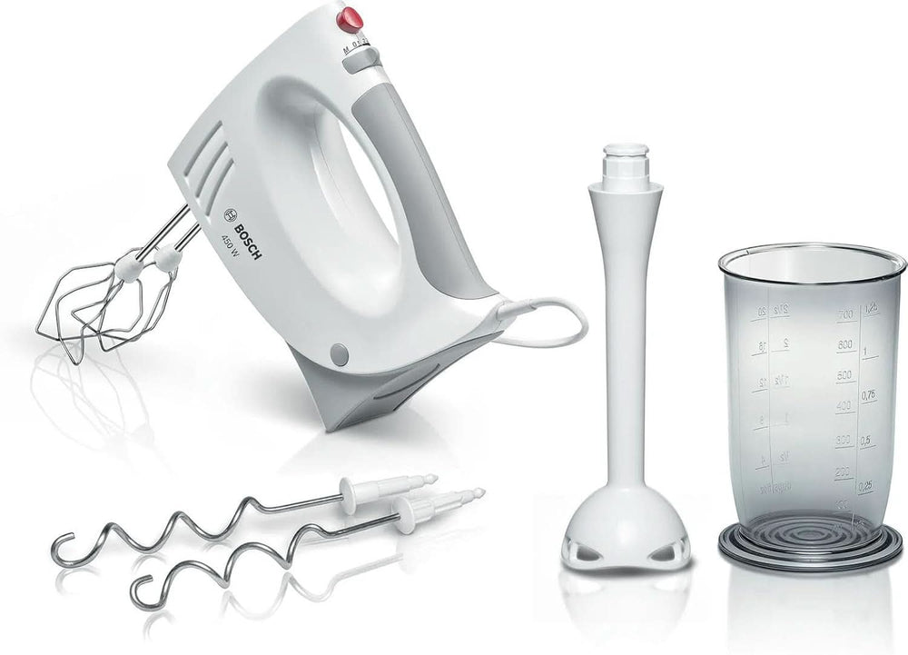 Bosch Hausgeräte MFQ3540 Handrührer, Grau, Weiß, 7,7 Cm L X 20,1 Cm W X 14,1 Cm H Bucatarie Naty Shop