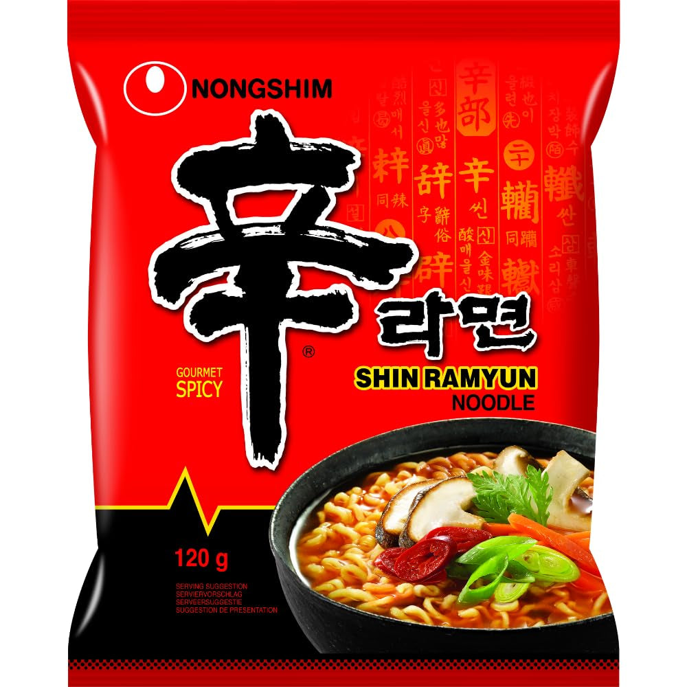 Nongshim - Tăiței instant Shin Ramyun - Pachet multiplu (20 x 120g) - Designul produsului poate varia