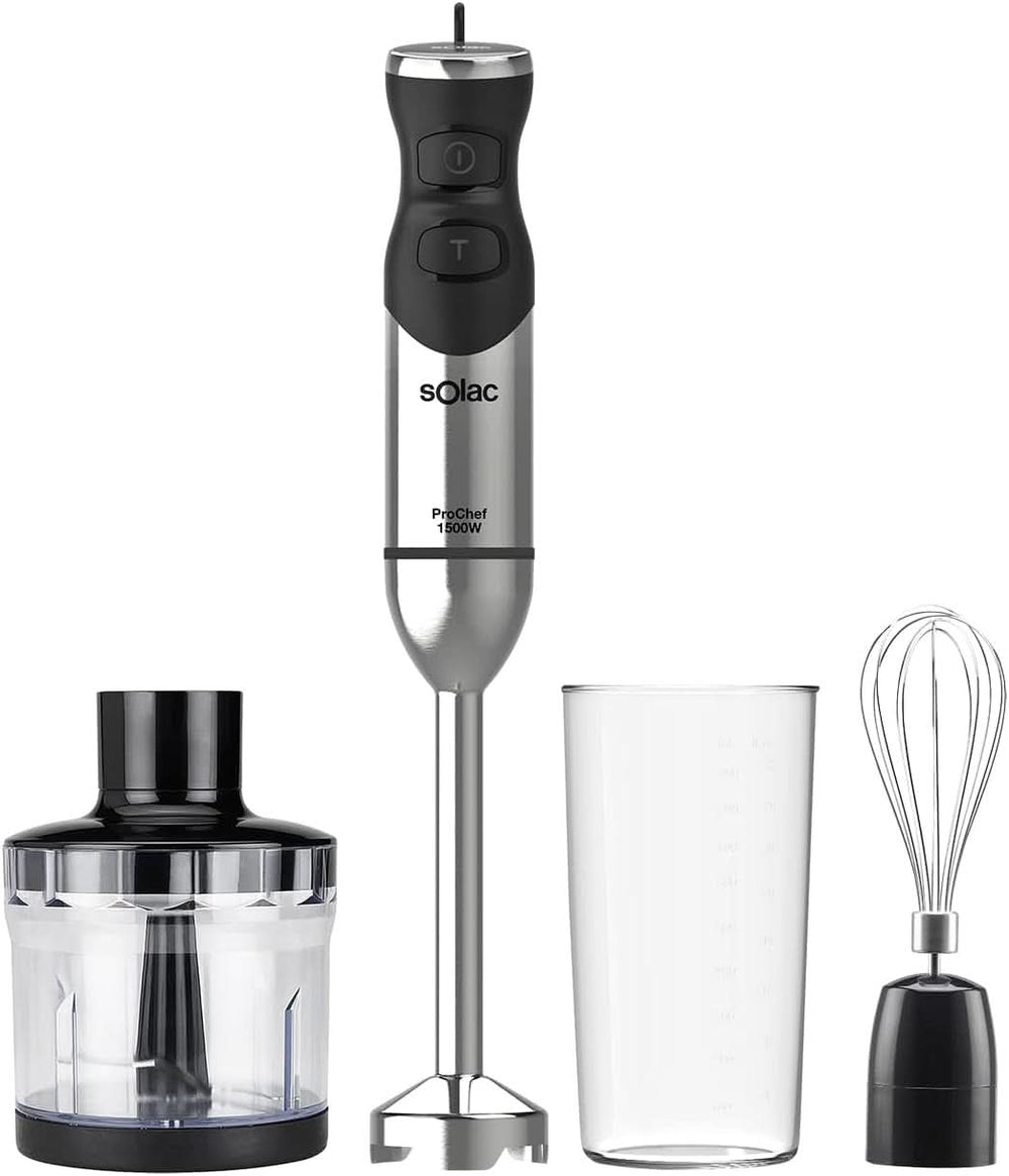 Pro Chef 1000 Stabmixer, W, Edelstahl Bucatarie Naty Shop 1500W | 3 Zubehör