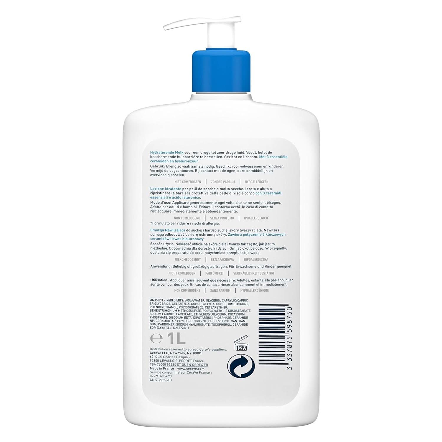 Cerave Loțiune hidratantă pentru corp și față, 1 litru Cosmetice si Infrumusetare Naty Shop