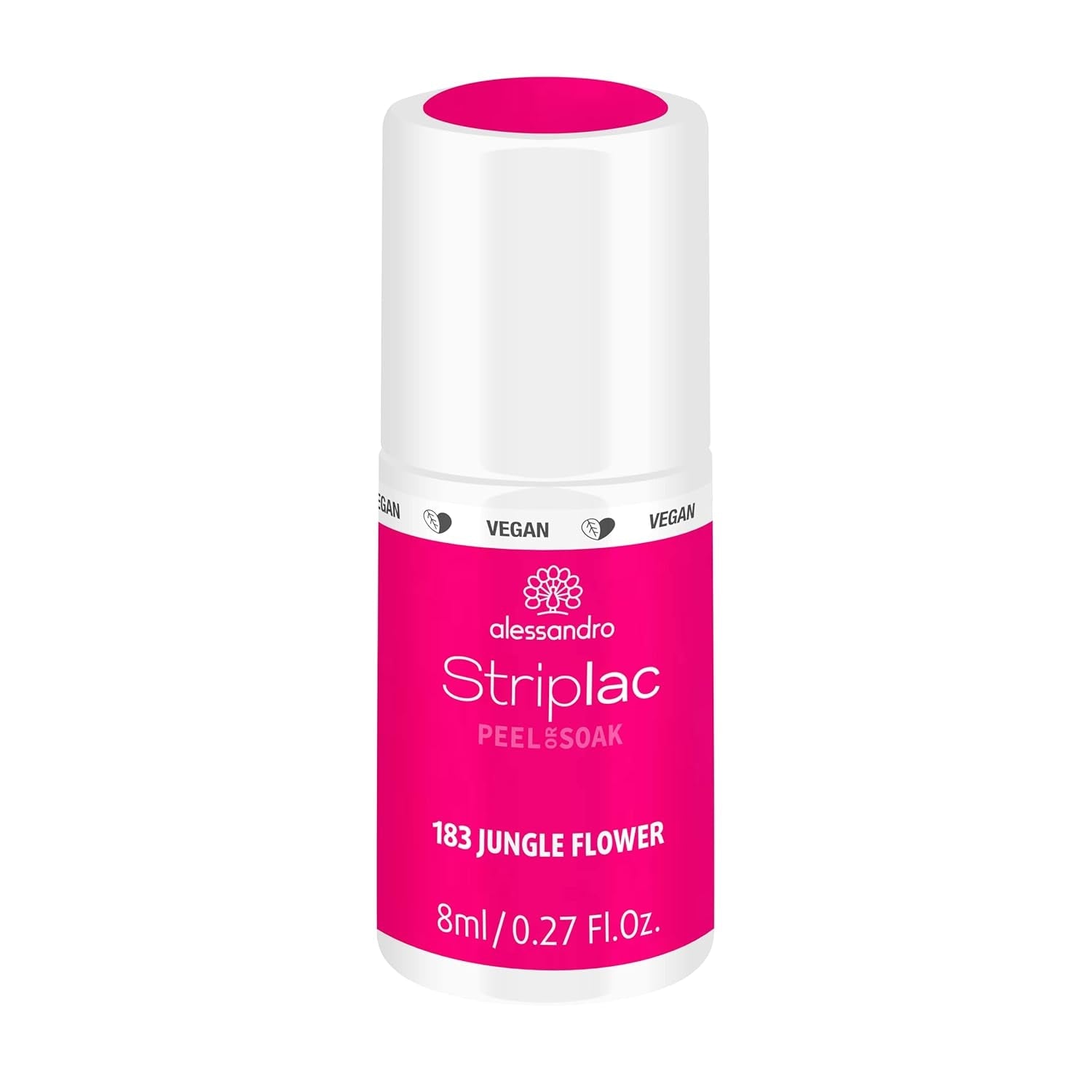alessandro Striplac UV-Nagellack Flat White – Schonend und langanhaltend – Einfache Entfernung dank Peel-Off-Technologie – Vegan und tierversuchsfrei – 8 ml