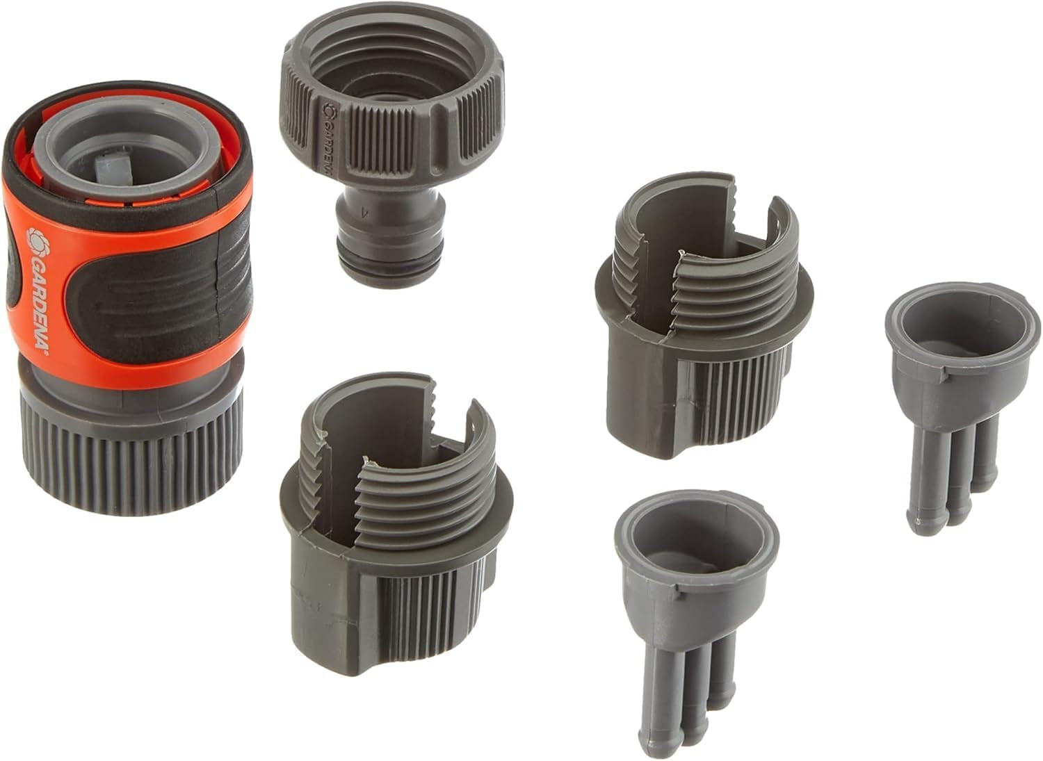 Set de conectare furtun aspersor Gardena: Racorduri de conectare pentru începutul și sfârșitul furtunului aspersorului, accesorii pentru articolele (995, 996, 997, 1998, 1999), Piese originale Gardena System (5316-20)
