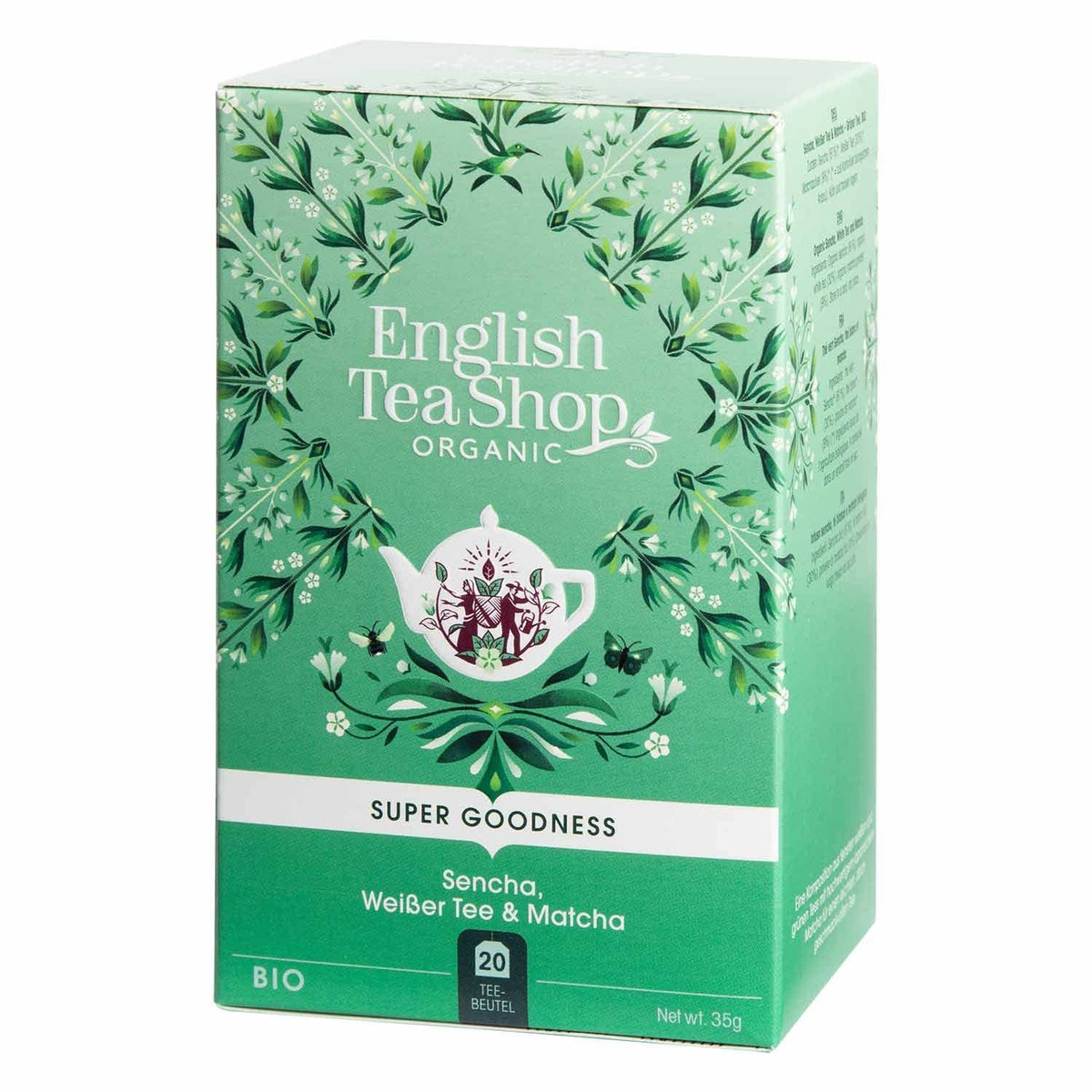 ETS - Sencha, ceai alb și Matcha, BIO, 20 pliculețe de ceai #