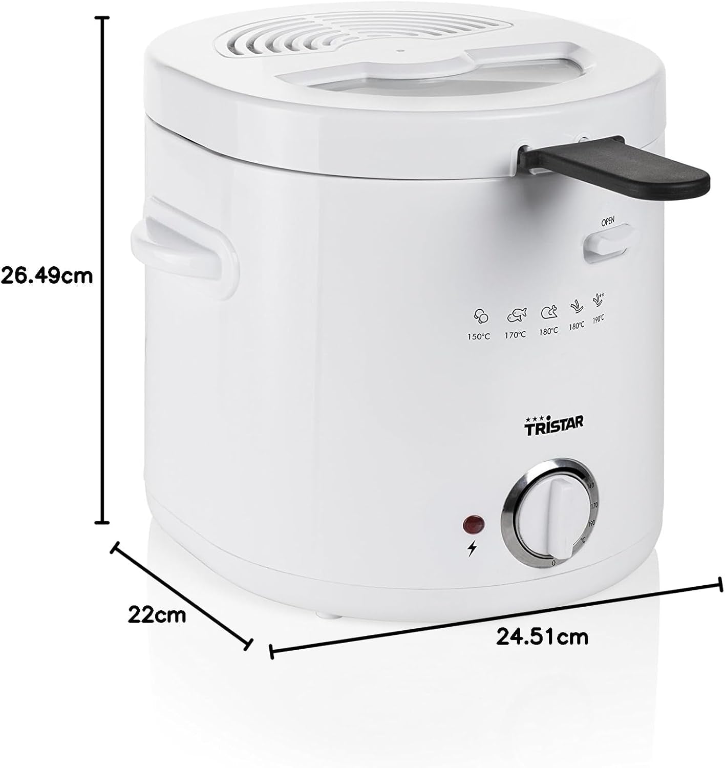 Tristar FR-6941 friteuză - termostat, 1,5 L, 1000 W, alb Electrocasnice Naty Shop
