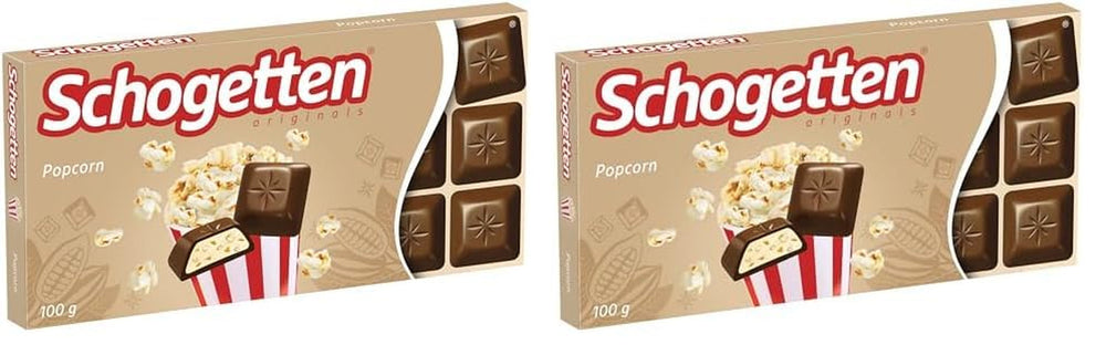 Floricele de porumb Schogetten 1 tabletă de ciocolată x 100g, ciocolată cu lapte cu floricele de porumb și bucăți de porumb, bucăți individuale practice. O delicatesă. Bucată cu bucată.