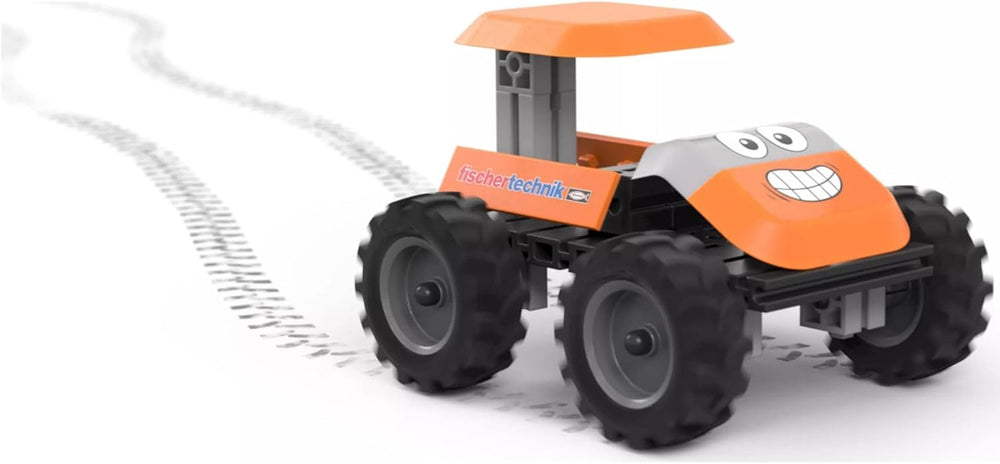 fischertechnik Junior Pro 576100 – Konstruktionsspielzeug für Kinder, Baukasten mit 7 Modellen inkl. Löschfahrzeuge, ab 5 Jahren, orange