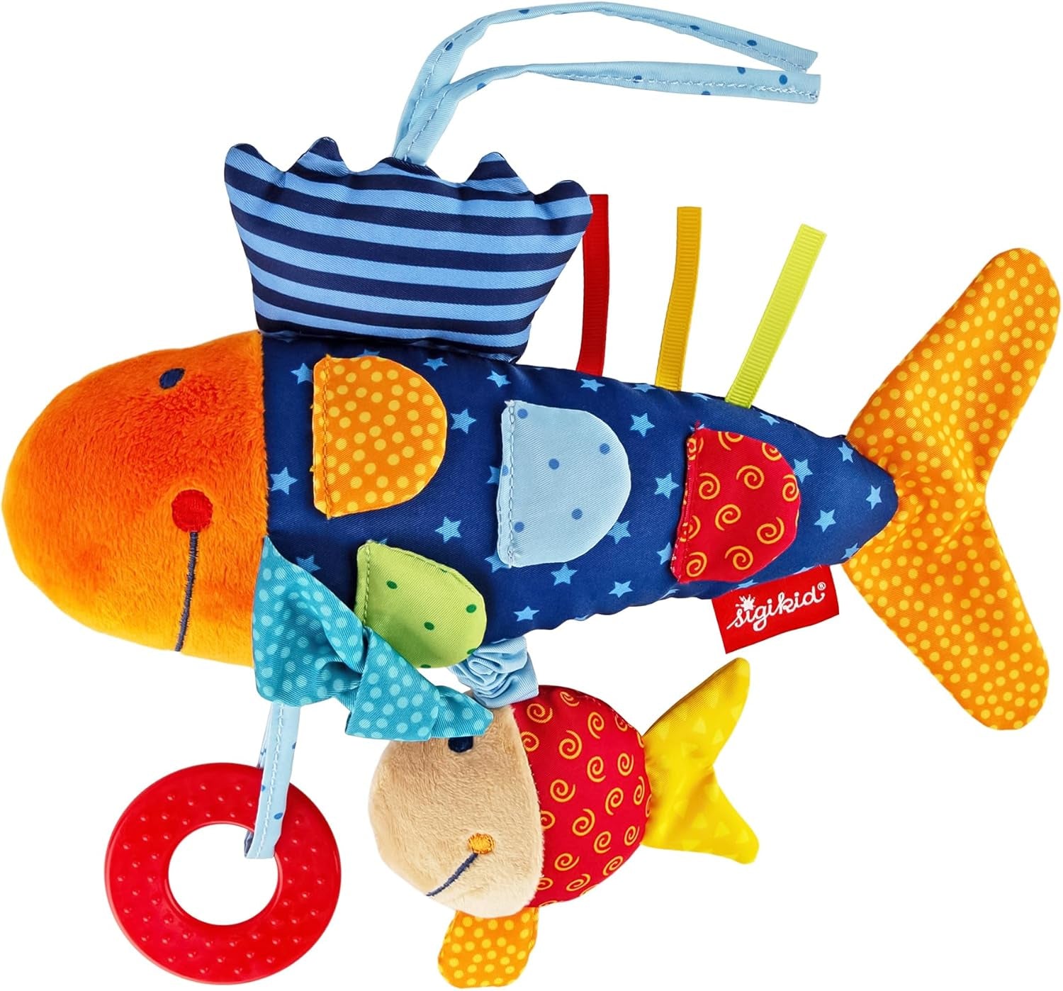 SIGIKID 40104 Pești activi Baby Activity PlayQ Jucărie pentru copii fete și băieți recomandată de la 3 luni multicolor Jucarii Bebe Naty Shop Multicolor/pește