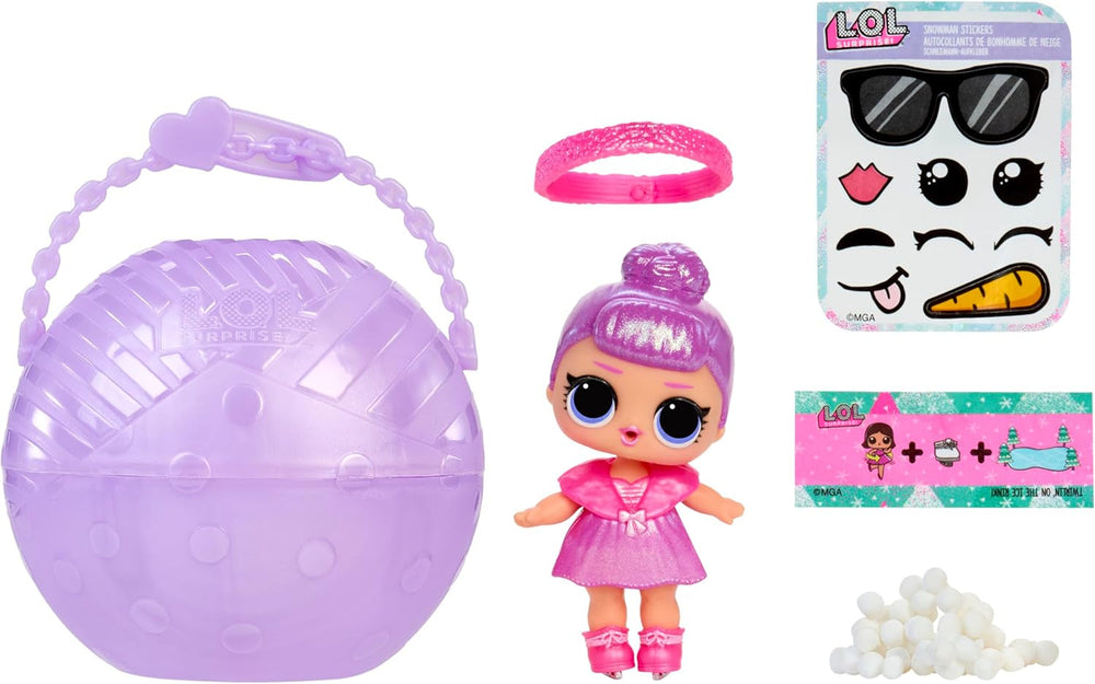 L.O.L. Surprise! Winter Snow Tot - 1 Sammlerpuppe mit Magischer Schneeüberraschung, Blindverpackung, 8 Puppen zum Sammeln, Frostig-Cooler Mode und Zubehör, Geschenk für Kinder ab 4