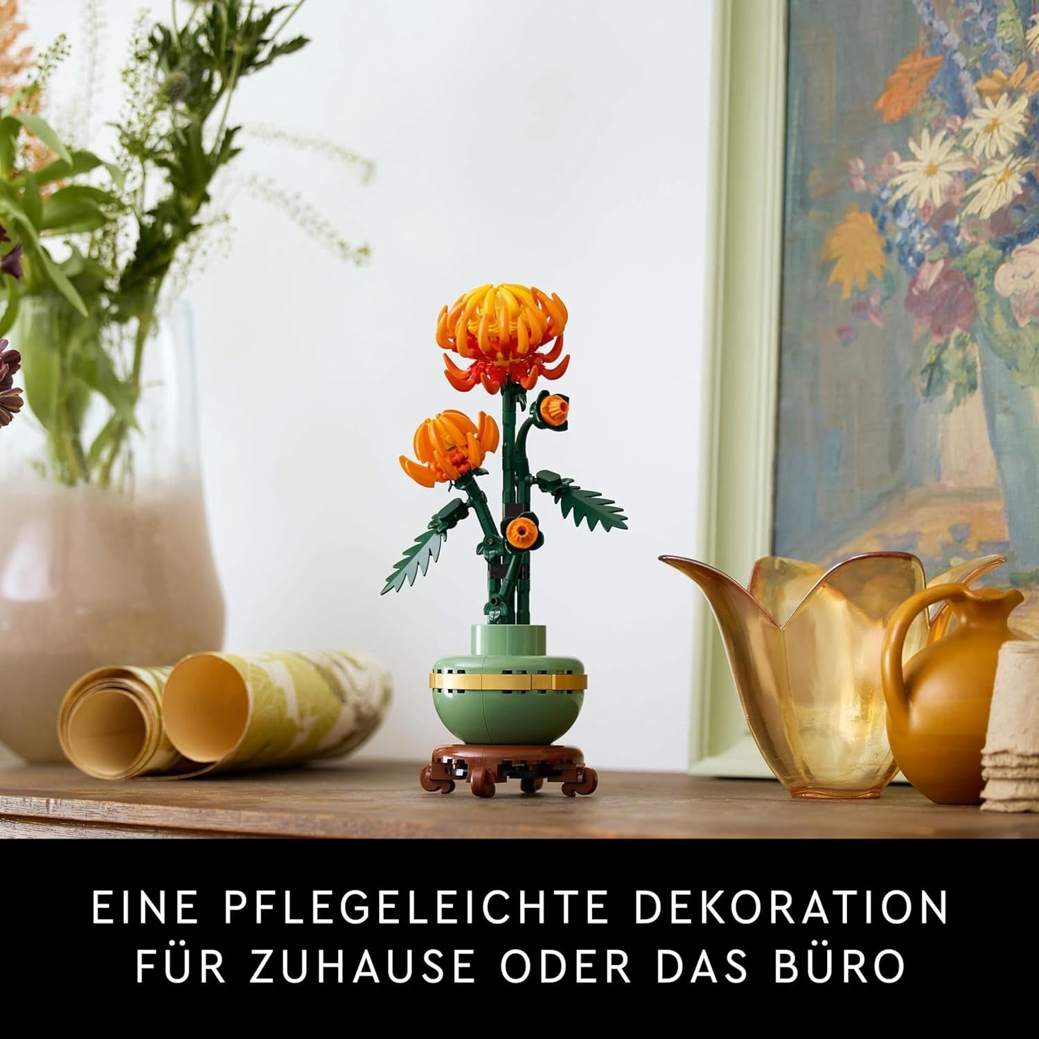 LEGO Botanicals Chrysanthemum - Artificial Flower Building Set - Creative Model Kit for Adults to Build - Faux Plant Gift for Women and Men - DIY Home Office Decor - 10368