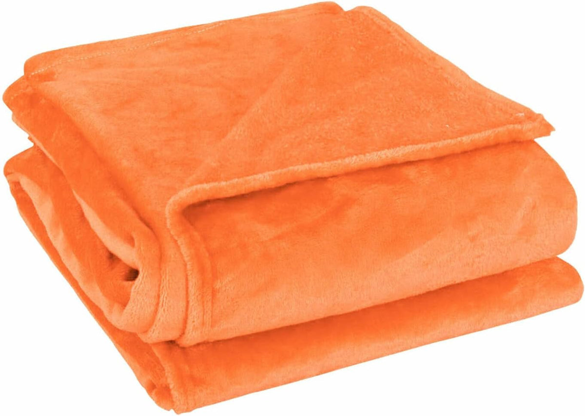 Sourcing Map Cosy pătură cuvertură cuvertură de pat Soft & cald fleece pătură ca canapea pătură Canapea pătură Living și cuddly pătură Pătură de lână din pluș moale catifelat Orange 150X200Cm Paturi si Cuverturi Besuche den uxcell-Store Portocaliu 150X200Cm