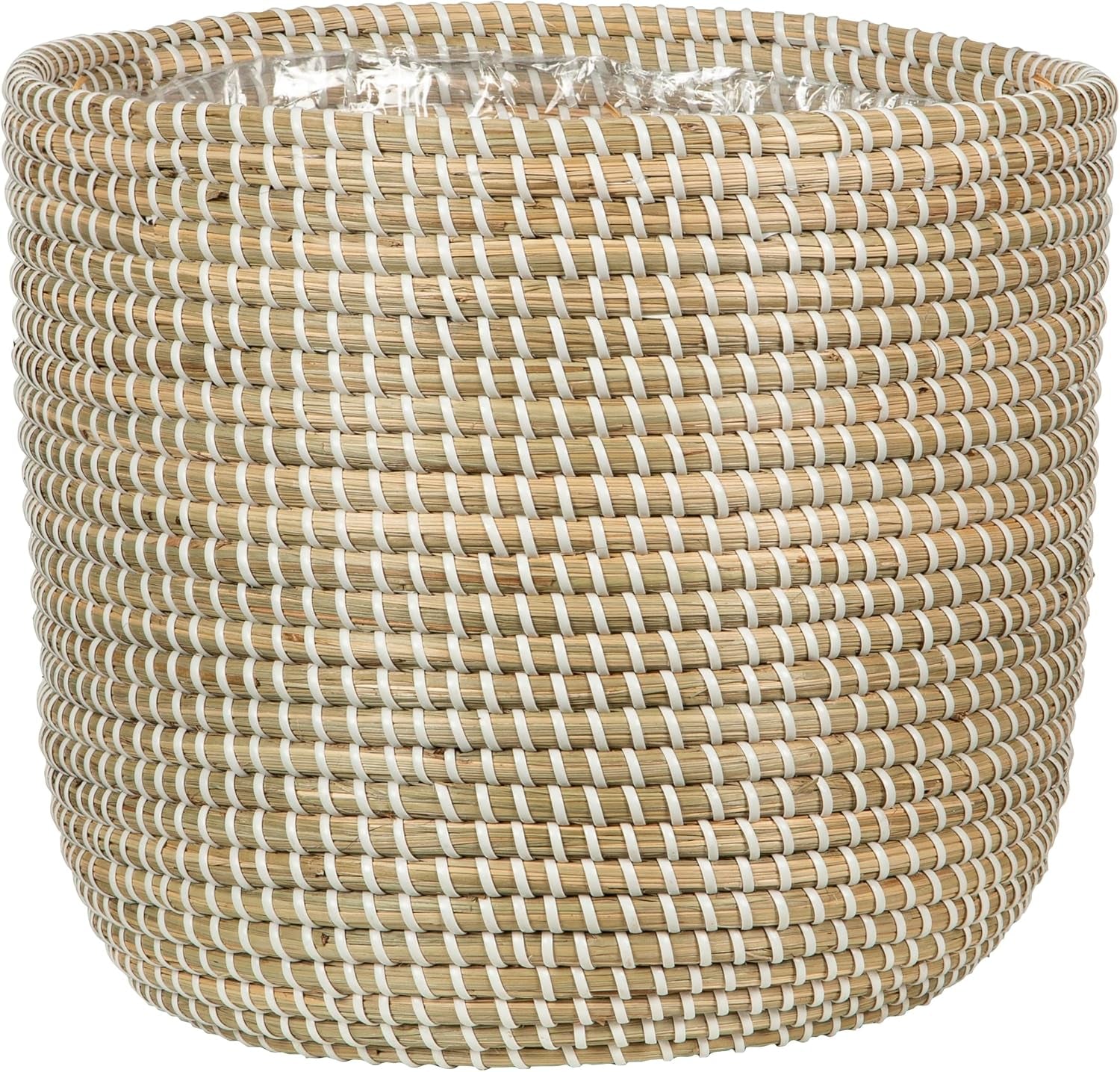 Scheurich Seagrass 17, ghiveci tip coș/ghiveci tip coș din iarbă de mare, culoare: Alb, diametru 17 cm, înălțime 16 cm, volum 3,5 l.