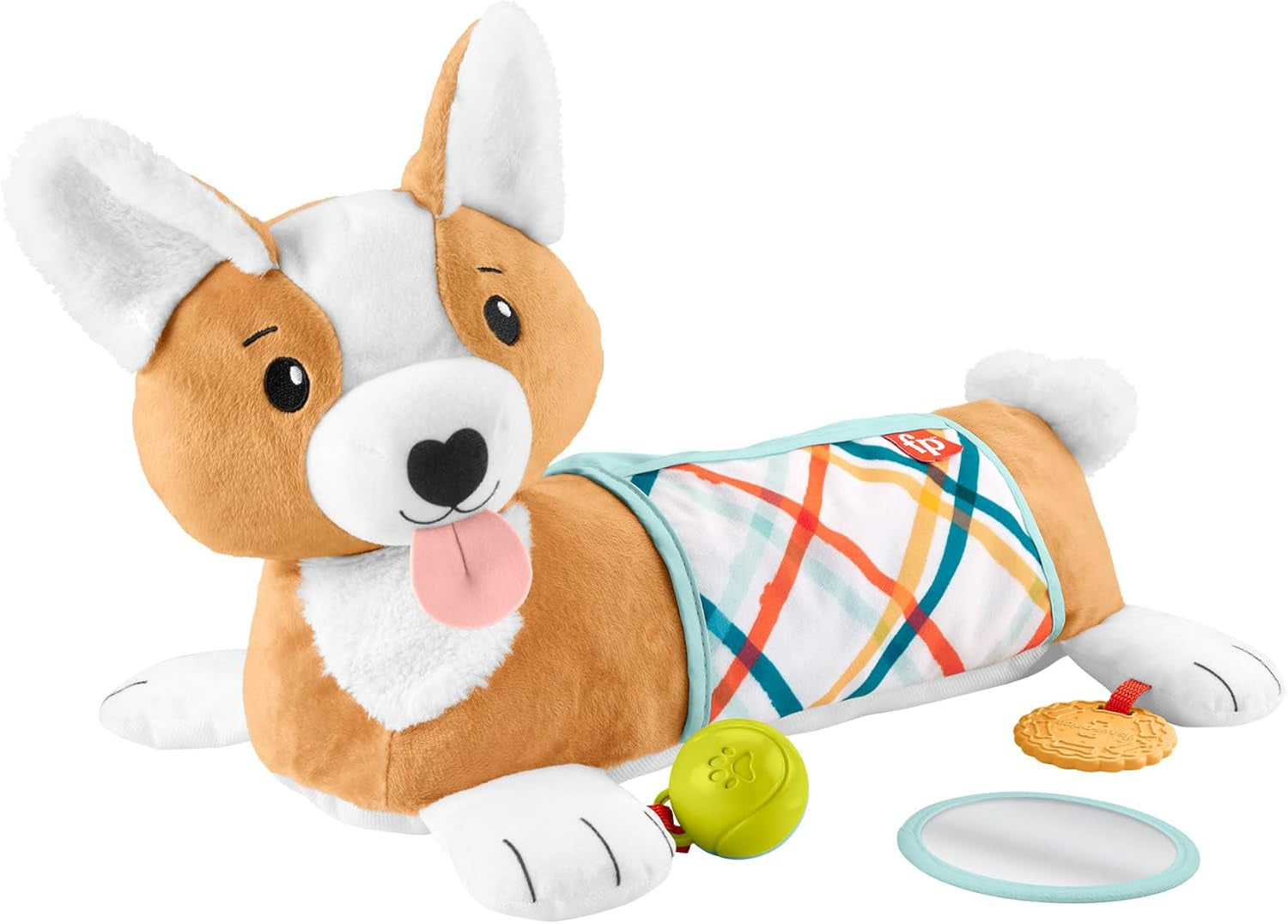 FISHER-PRICE Kick & Play Soft Piano - Pian de jucărie moale și portabil, design în creștere, clape colorate, pentru bebeluși de la naștere, HND54 Jucarii Bebe Naty Shop Cățeluș