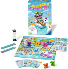 Ravensburger 22361 - Hipopotamul din Roller Coaster Kids - Joc de societate pentru copii și familii cu vârsta de 7 ani și peste, pentru 3-6 jucători - Joc de petrecere, joc de Revelion, joc pentru copii
